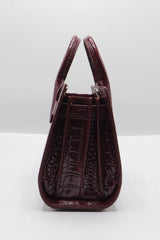 Saint Laurent Sac de Jour Nano | Burgundy Croc Leather