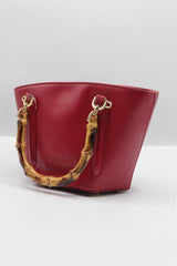 Gucci Bamboo Bucket Bag | Red Leather & Gold