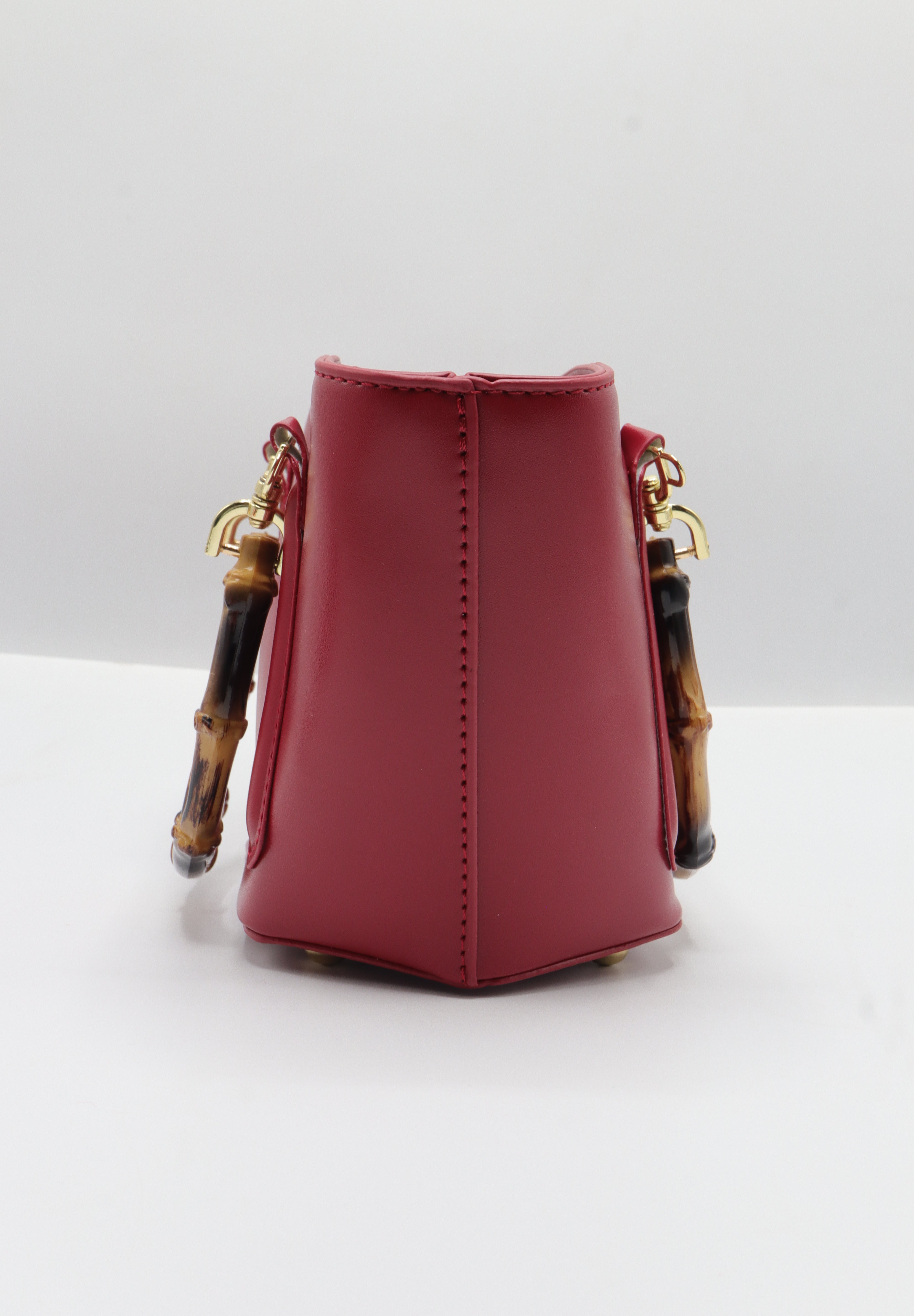 Gucci Bamboo Bucket Bag | Red Leather & Gold