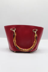 Gucci Bamboo Bucket Bag | Red Leather & Gold