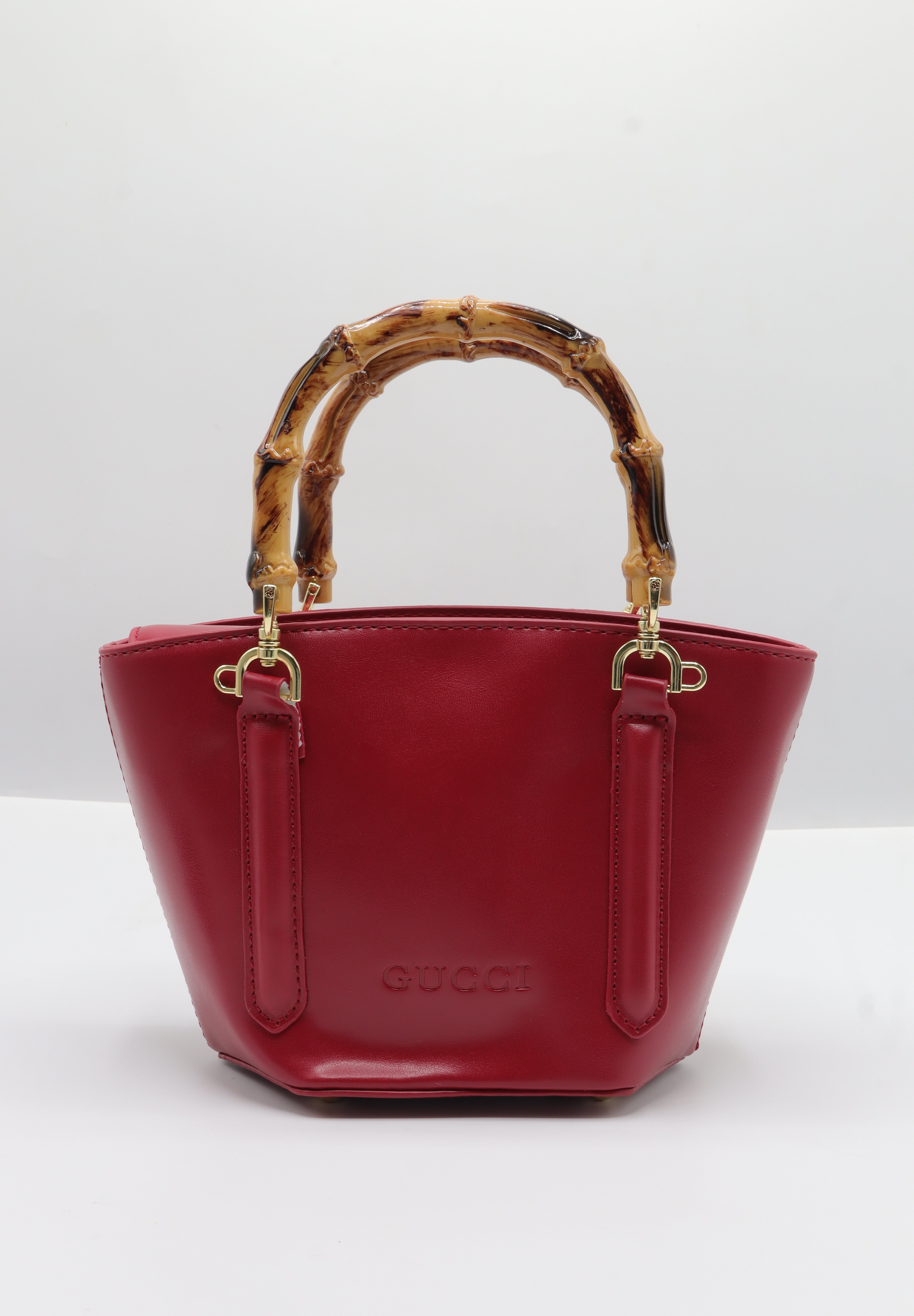 Gucci Bamboo Bucket Bag | Red Leather & Gold