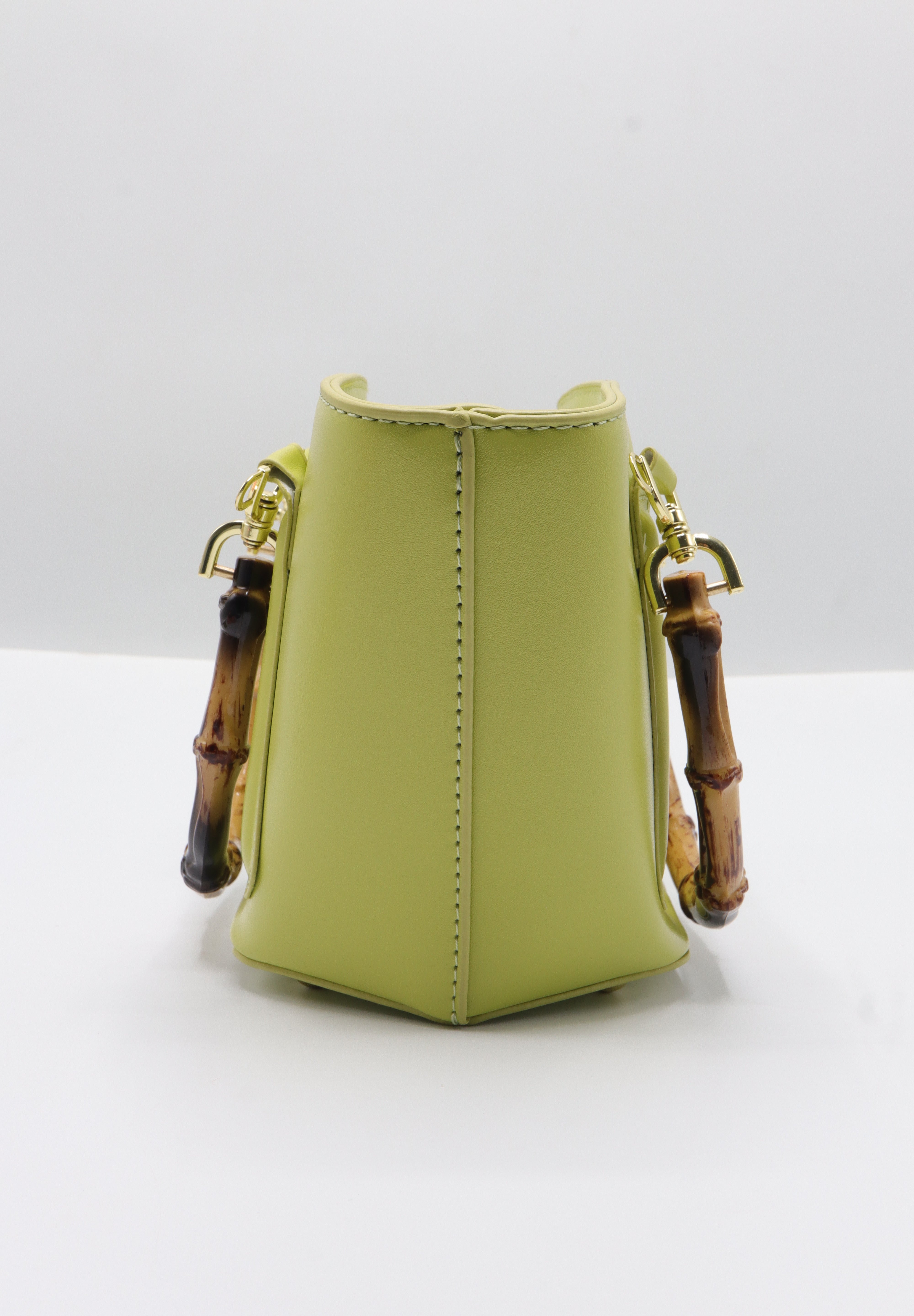 Gucci Bamboo Bucket Bag | Lime Green Leather & Gold