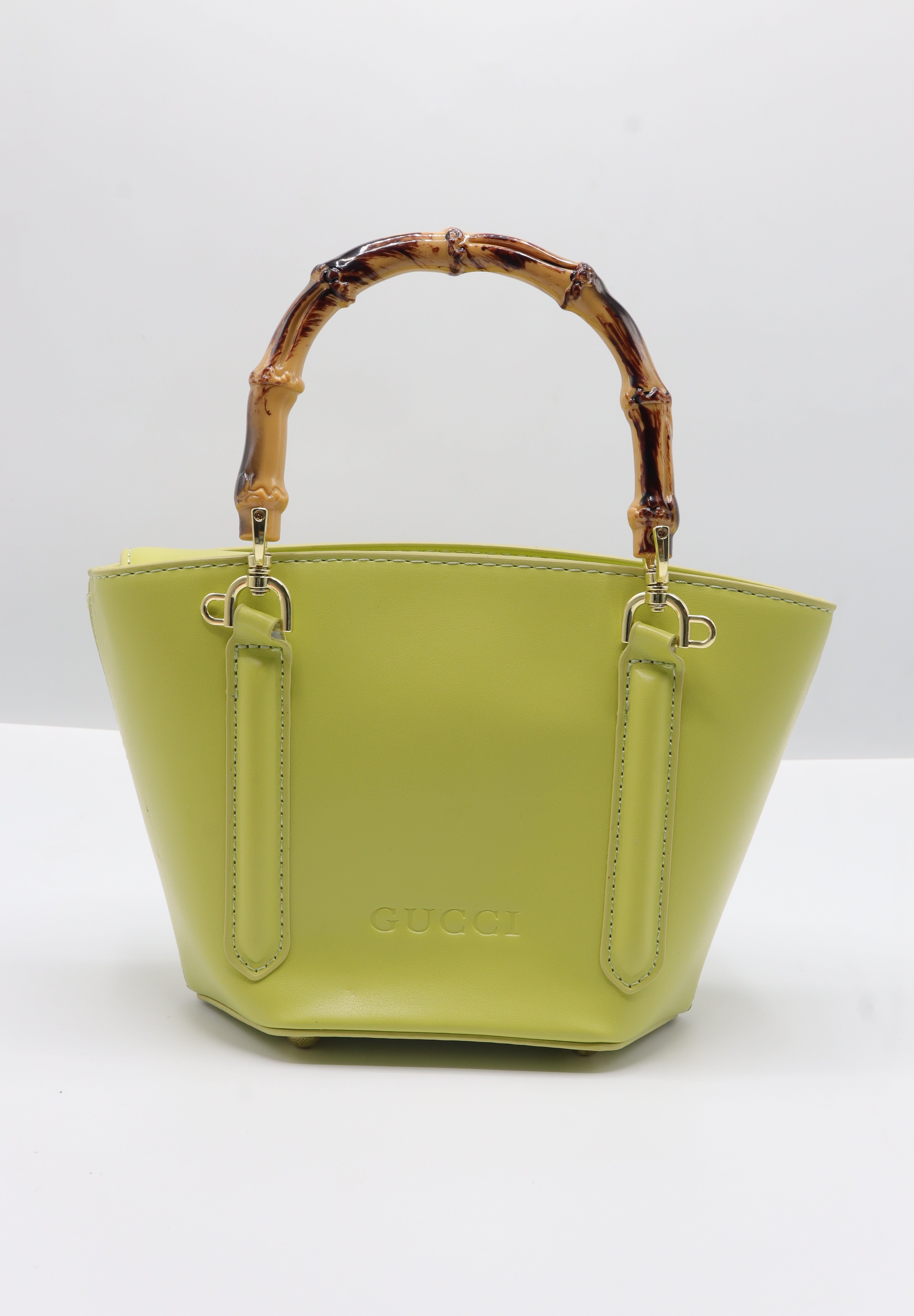 Gucci Bamboo Bucket Bag | Lime Green Leather & Gold