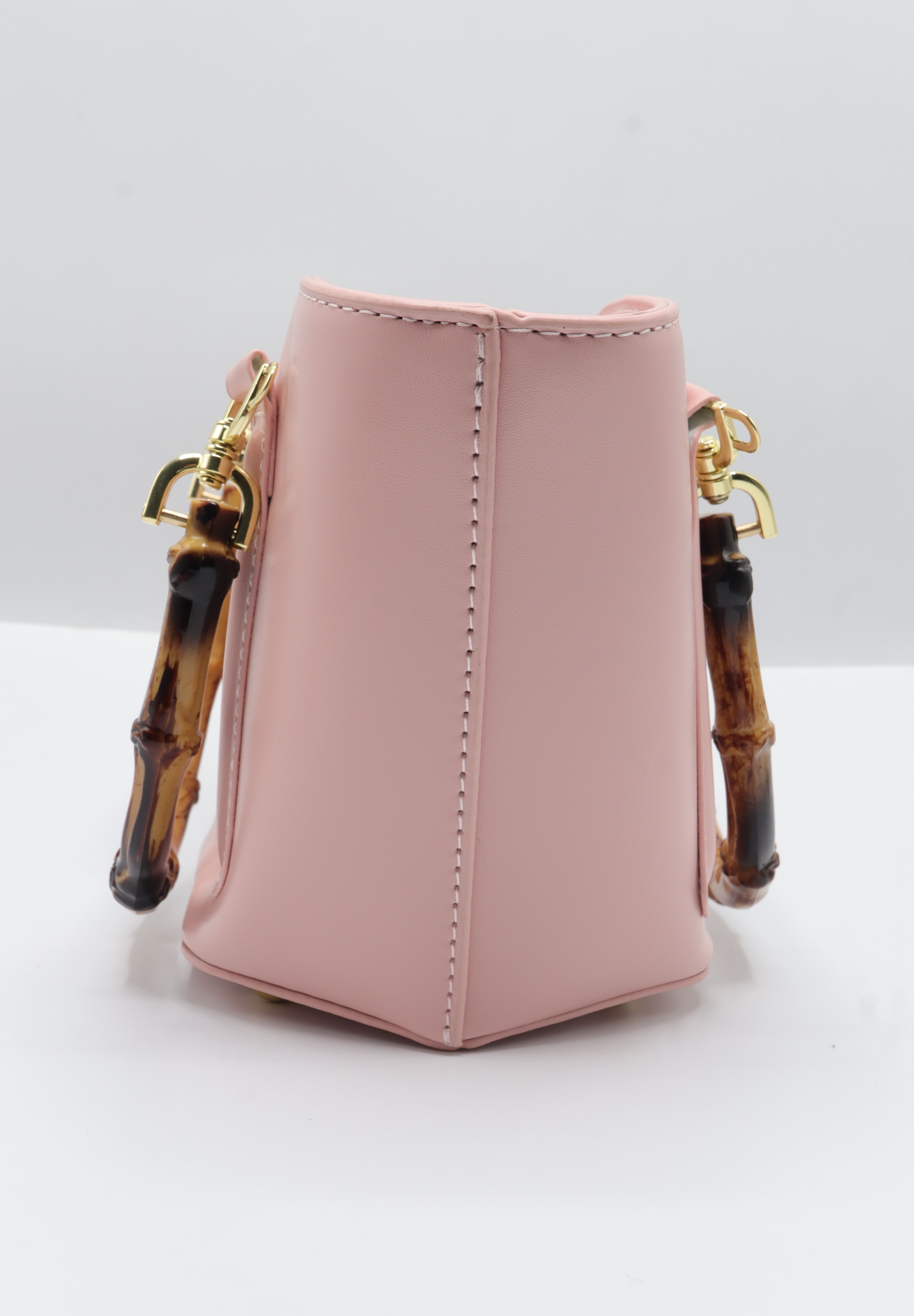 Gucci Bamboo Bucket Bag | Pastel Pink Leather & Gold