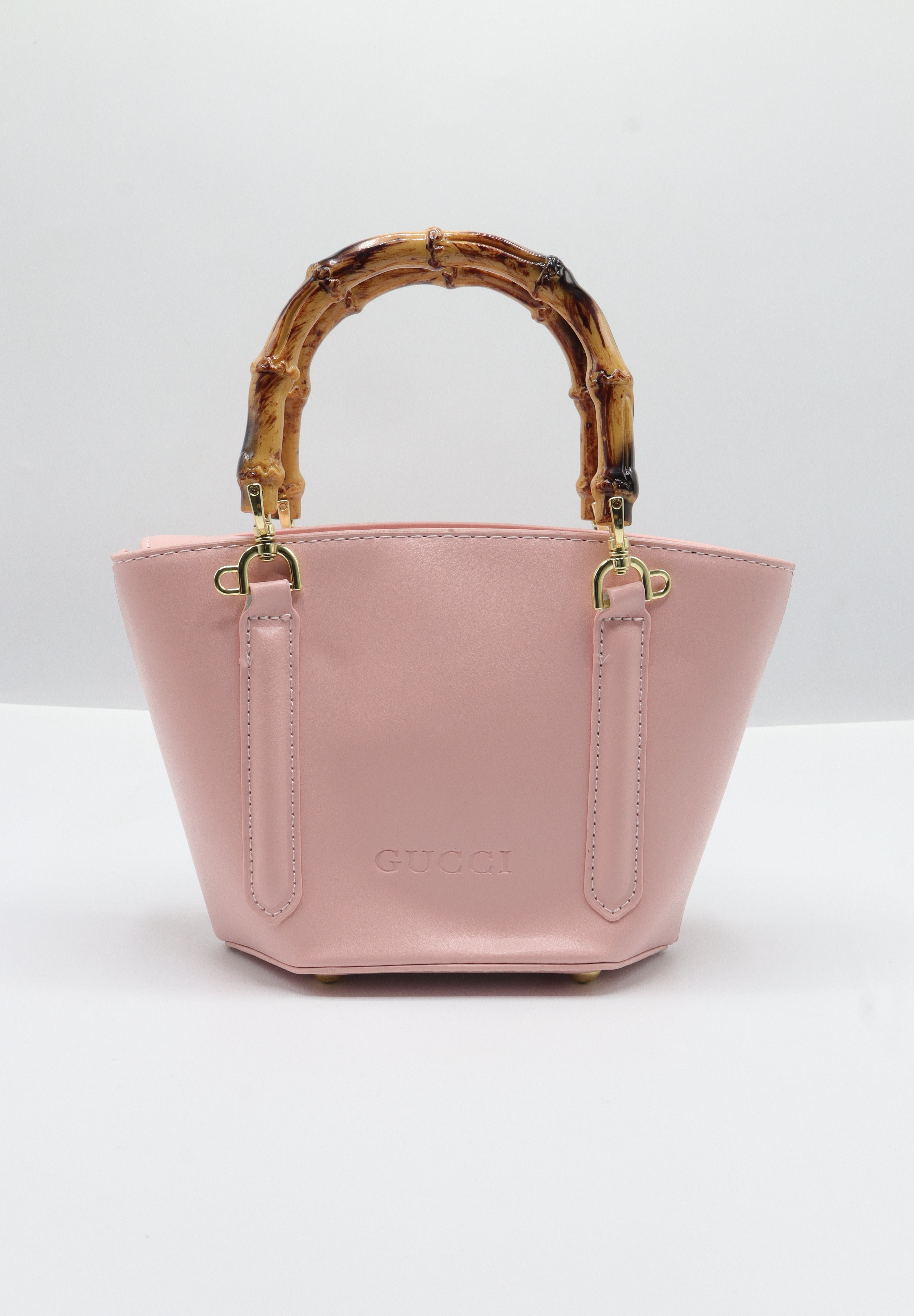Gucci Bamboo Bucket Bag | Pastel Pink Leather & Gold