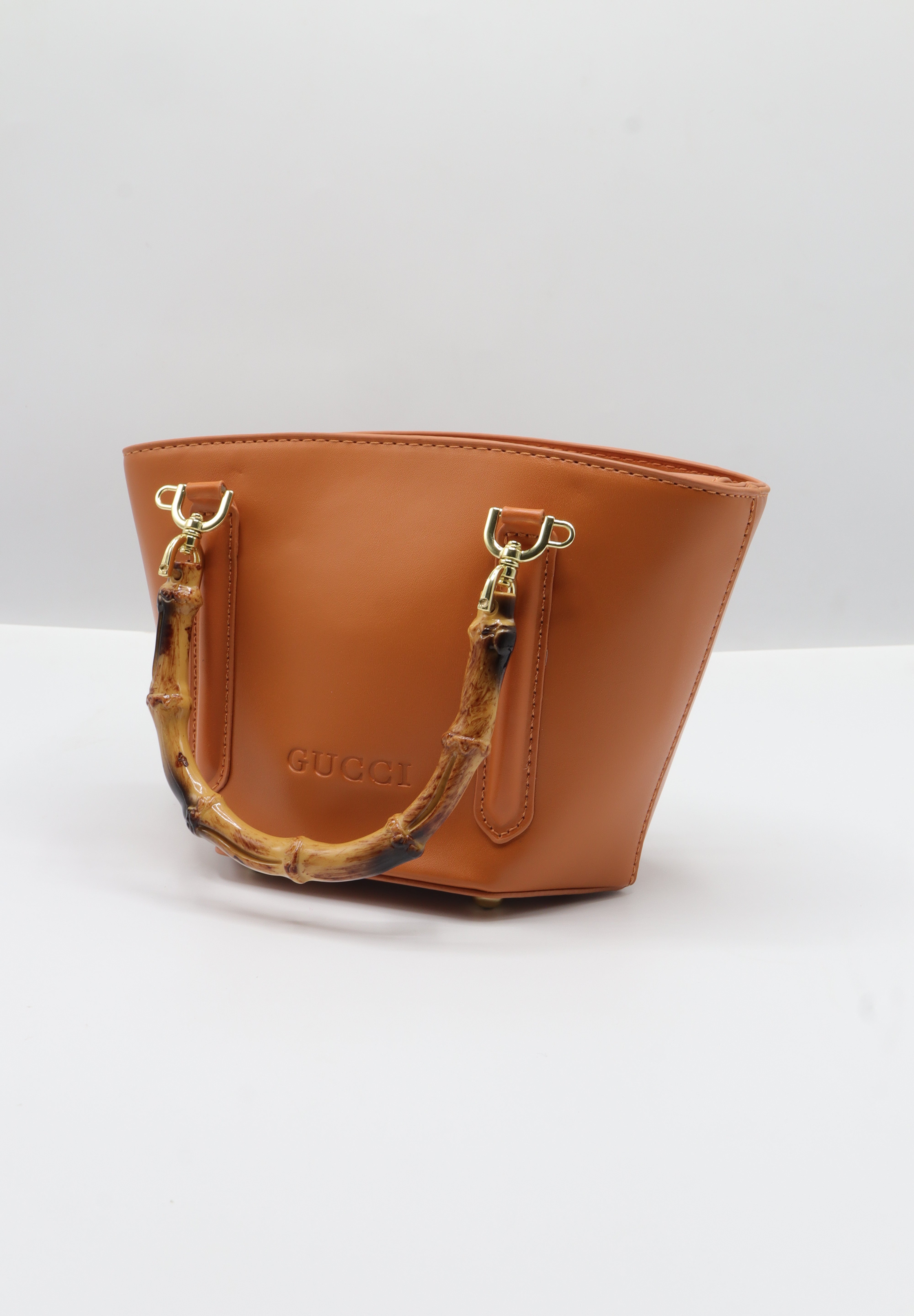 Gucci Bamboo Bucket Bag | Caramel Orange Leather & Gold
