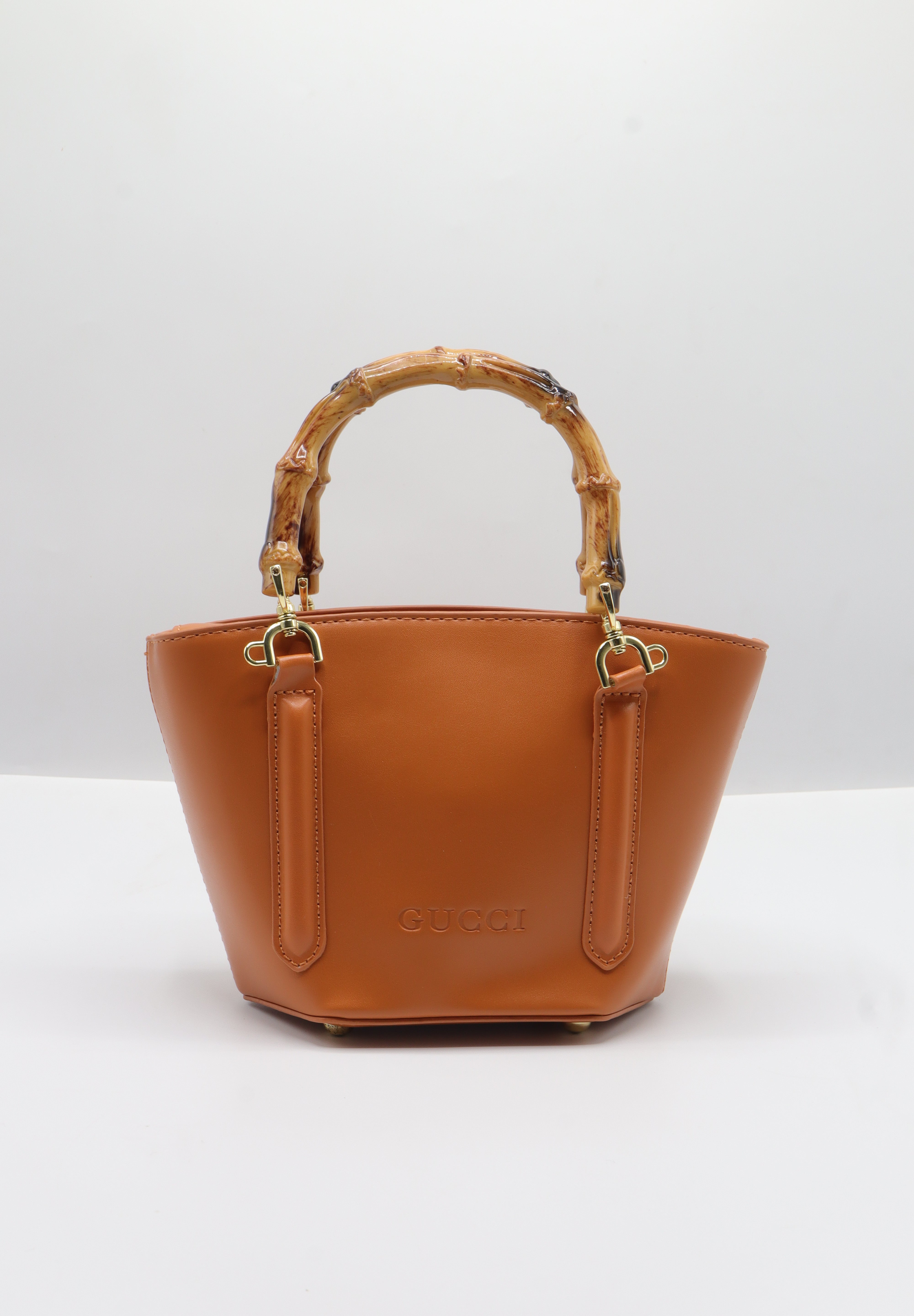 Gucci Bamboo Bucket Bag | Caramel Orange Leather & Gold