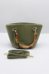 Gucci Bamboo Bucket Bag | Olive Green Leather & Gold