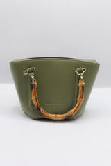 Gucci Bamboo Bucket Bag | Olive Green Leather & Gold
