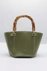 Gucci Bamboo Bucket Bag | Olive Green Leather & Gold