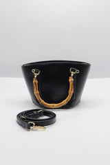 Gucci Bamboo Bucket Bag | Black Leather & Gold