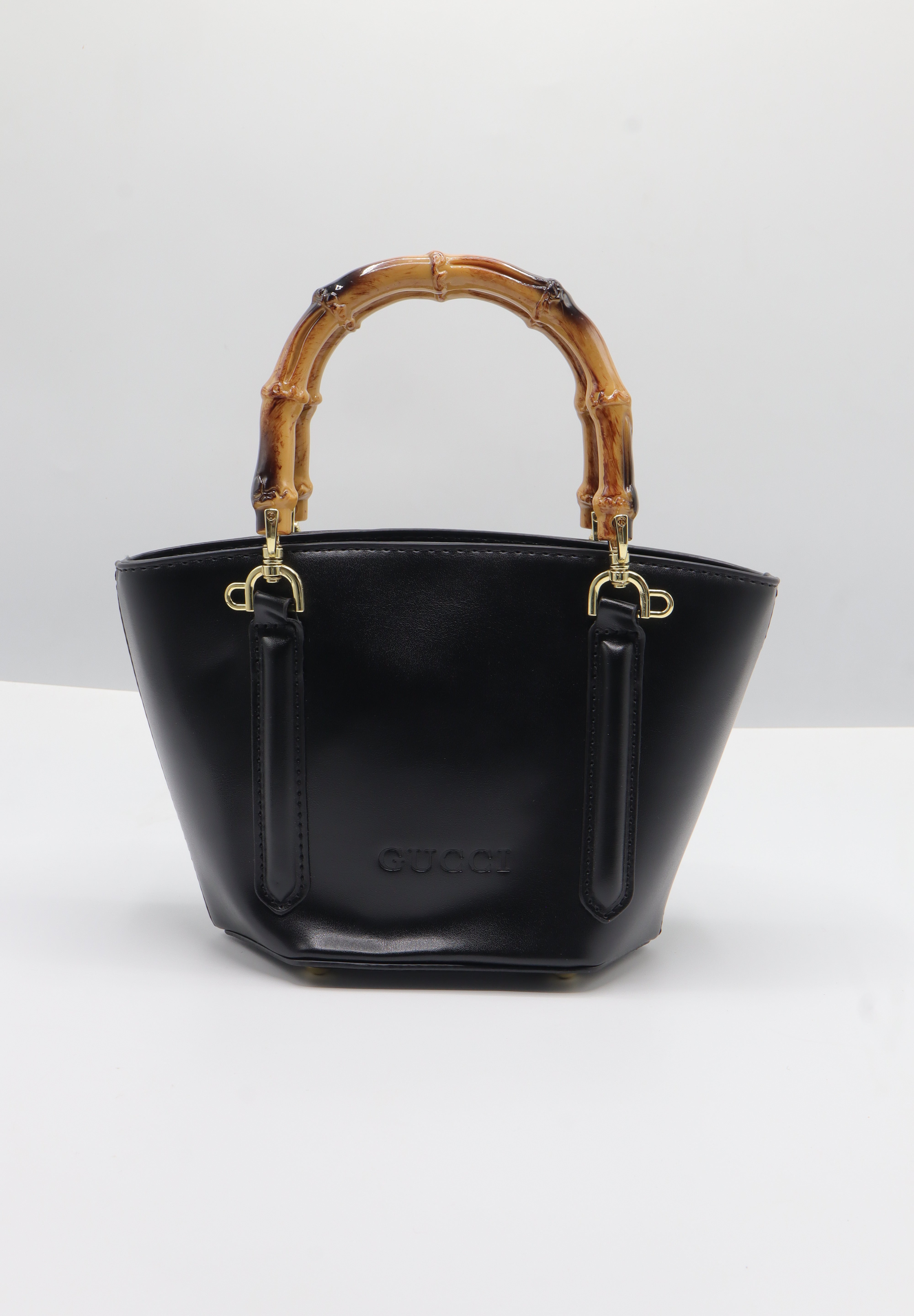 Gucci Bamboo Bucket Bag | Black Leather & Gold