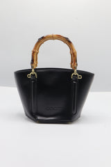 Gucci Bamboo Bucket Bag | Black Leather & Gold