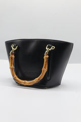 Gucci Bamboo Bucket Bag | Black Leather & Gold