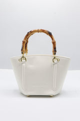 Gucci Bamboo Bucket Bag | White Leather & Gold
