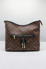 Louis Vuitton Monogram Hobo Bag | Brown & Black Leather Trim