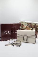 Gucci Dionysus Top-Handle Bag | White Leather