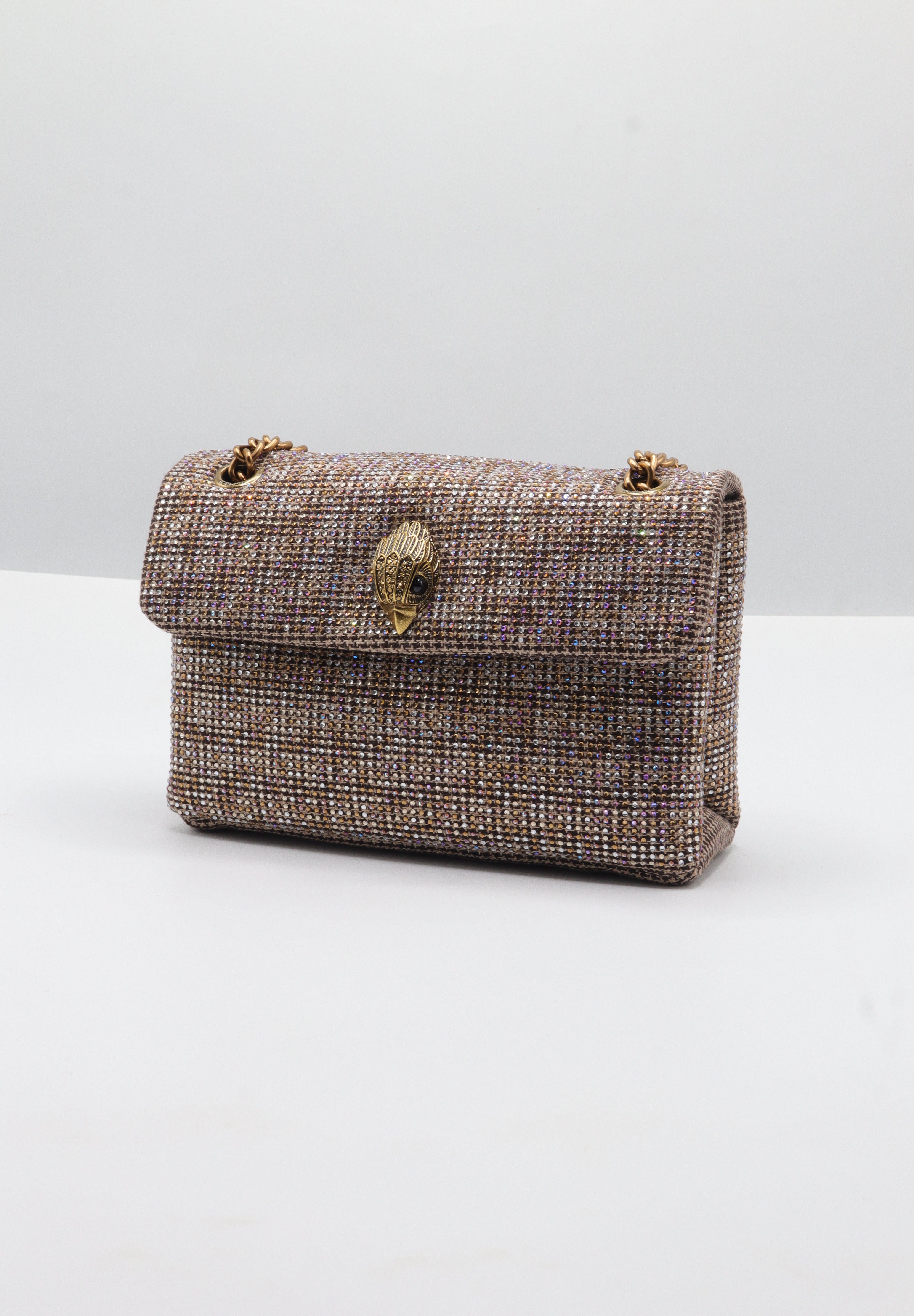 Kurt Geiger Kensington Crystal Bag | Iridescent Multi & Brass