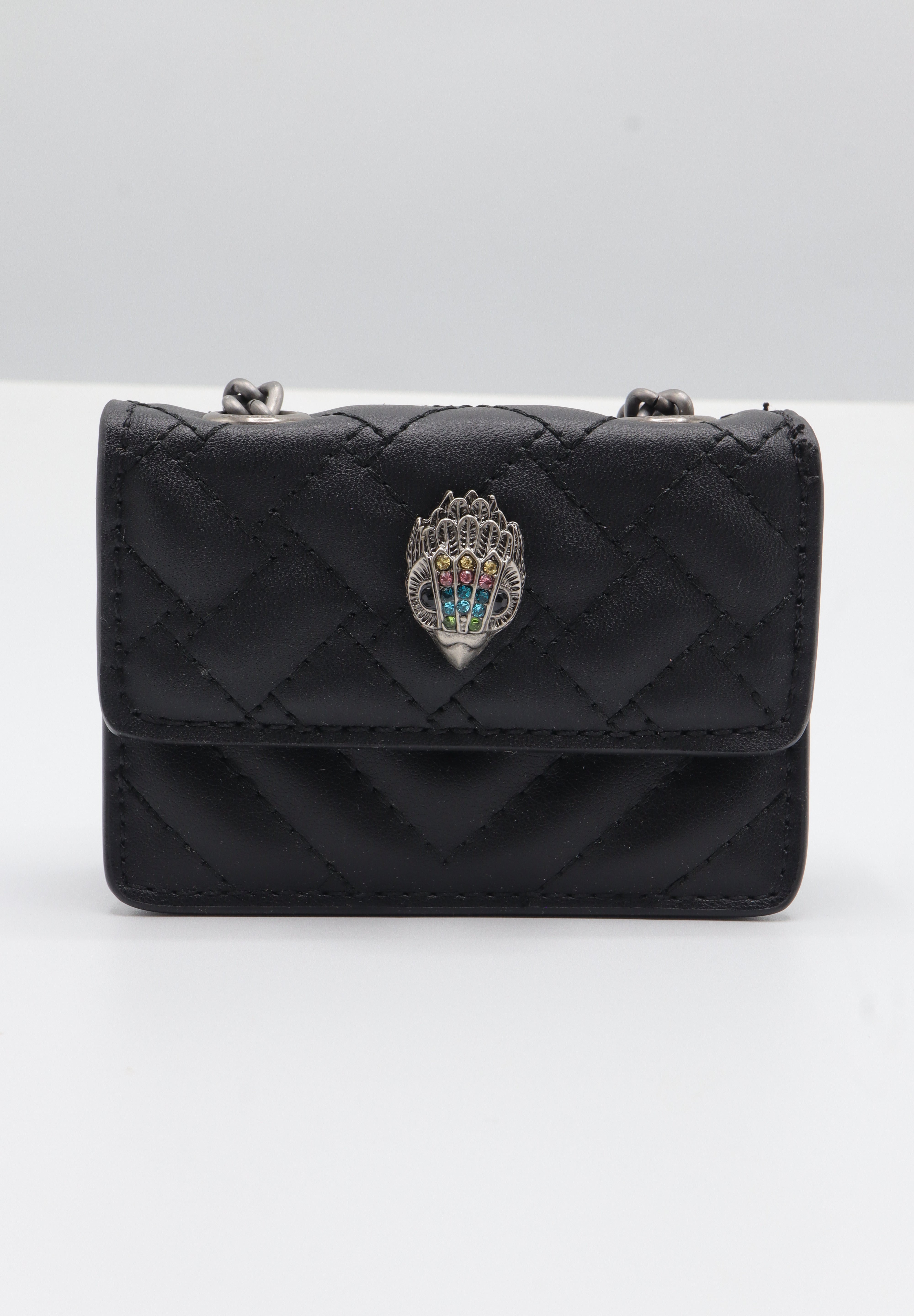 Kurt Geiger Micro Kensington Bag | Black Quilted Leather