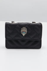 Kurt Geiger Micro Kensington Bag | Black Quilted Leather