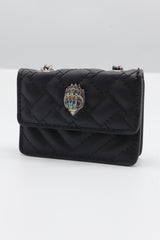 Kurt Geiger Micro Kensington Bag | Black Quilted Leather