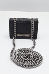 Kurt Geiger Micro Kensington Bag | Black Quilted Leather