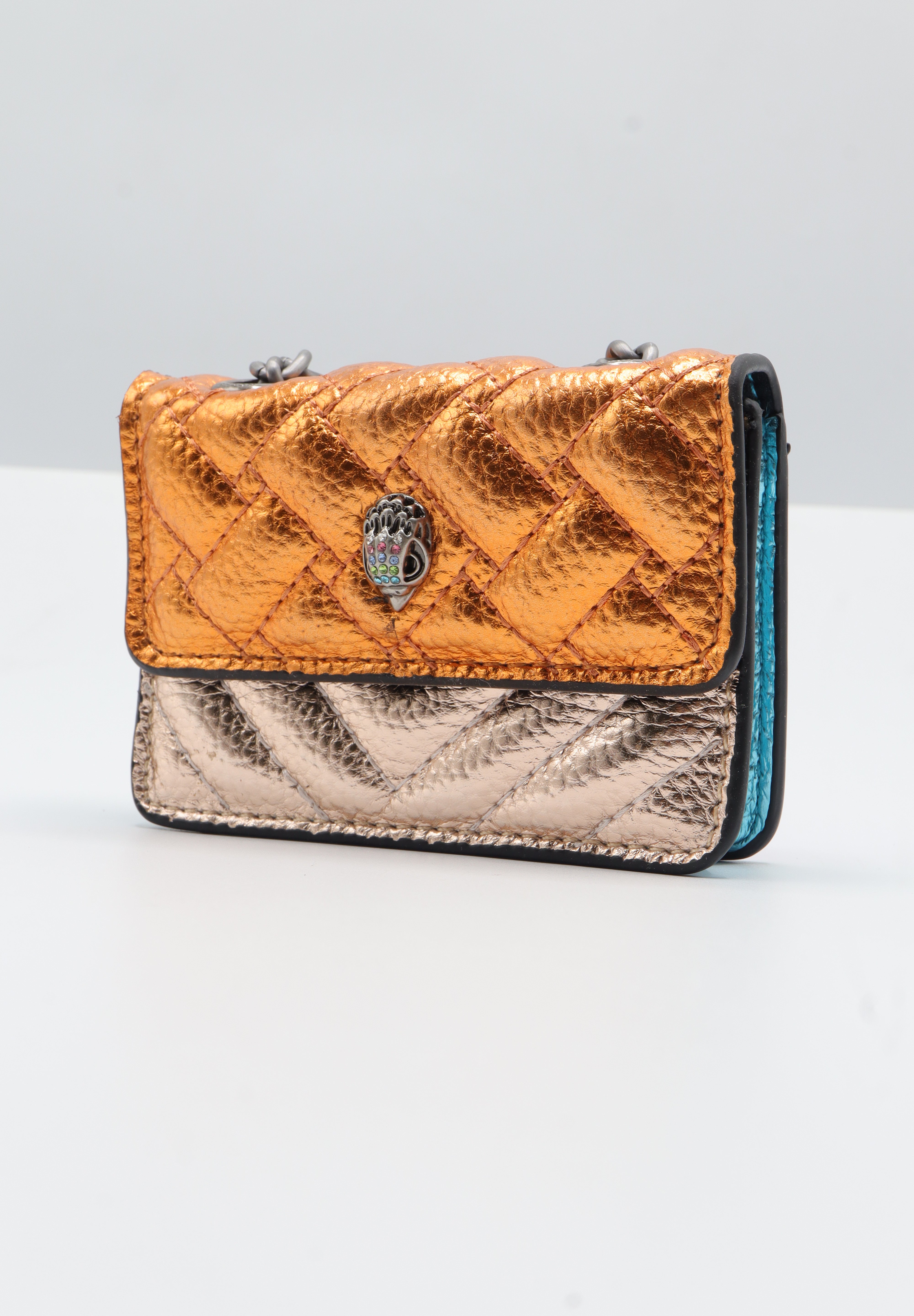 Kurt Geiger Micro Kensington Bag | Metallic Bronze & Champagne