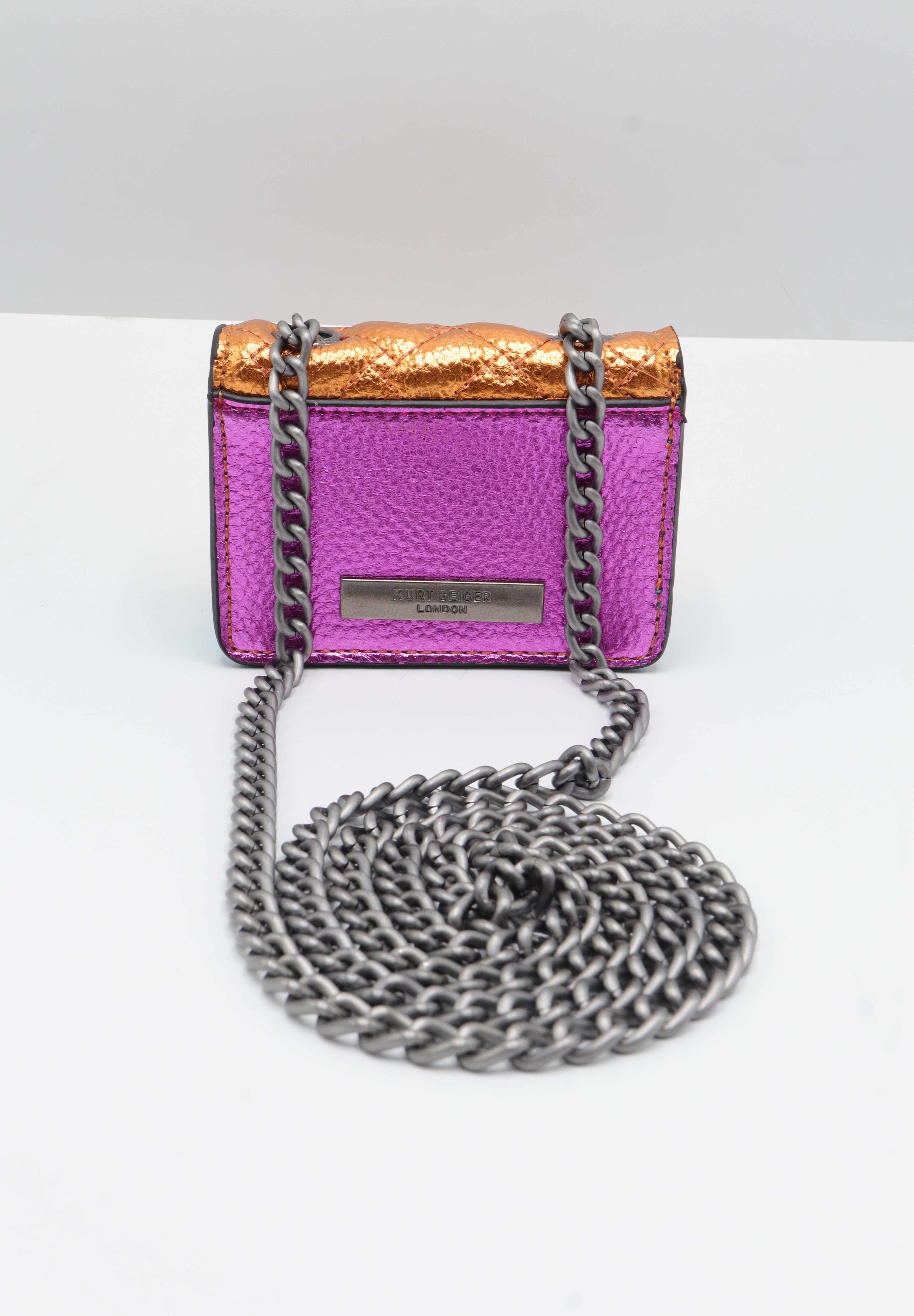 Kurt Geiger Micro Kensington Bag | Metallic Bronze & Champagne