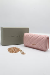 Charles & Keith Quilted WOC | Blush Pink & Gold Chain