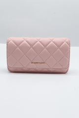 Charles & Keith Quilted WOC | Blush Pink & Gold Chain