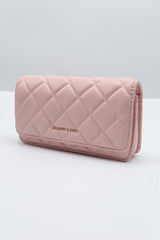 Charles & Keith Quilted WOC | Blush Pink & Gold Chain