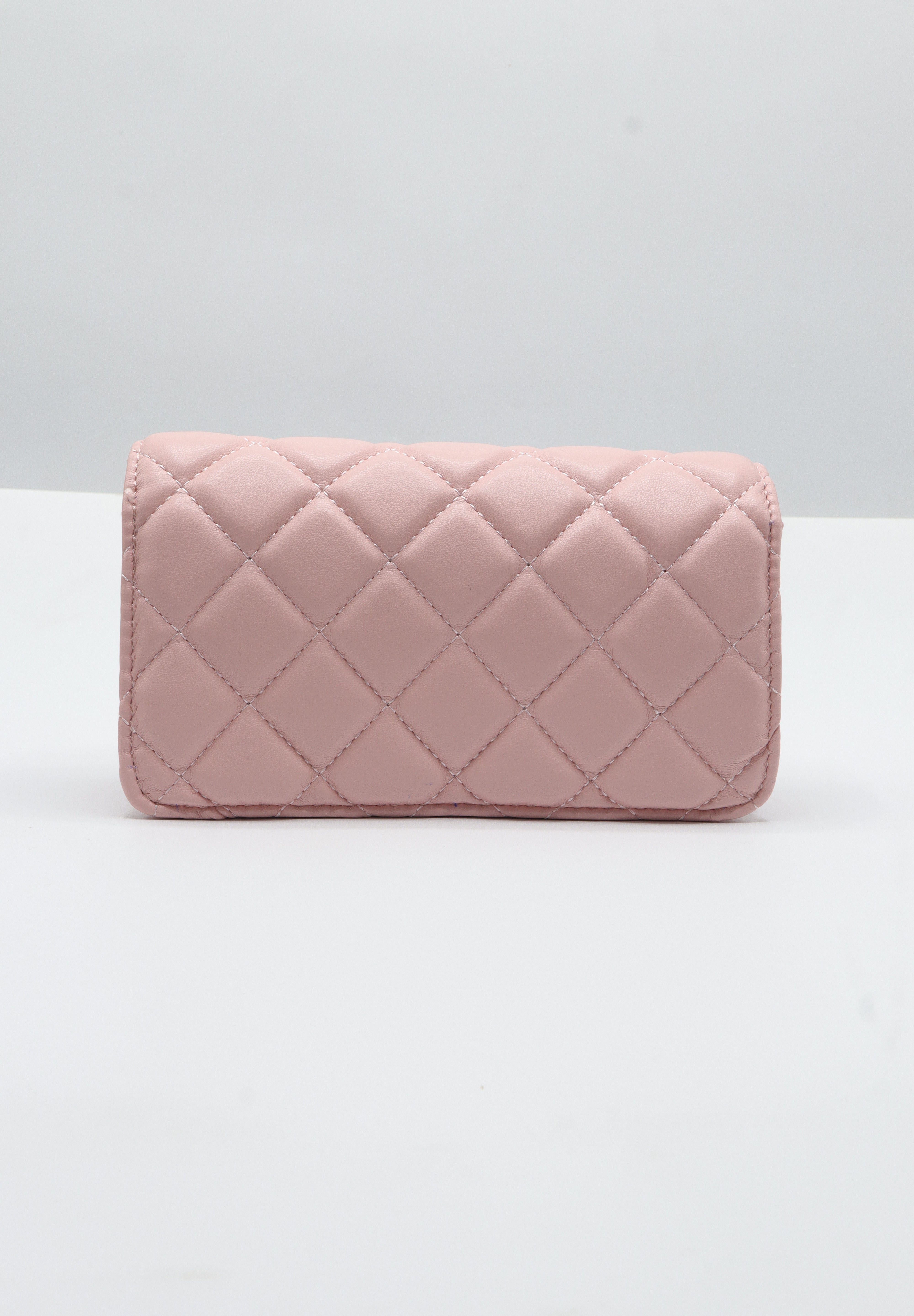 Charles & Keith Quilted WOC | Blush Pink & Gold Chain