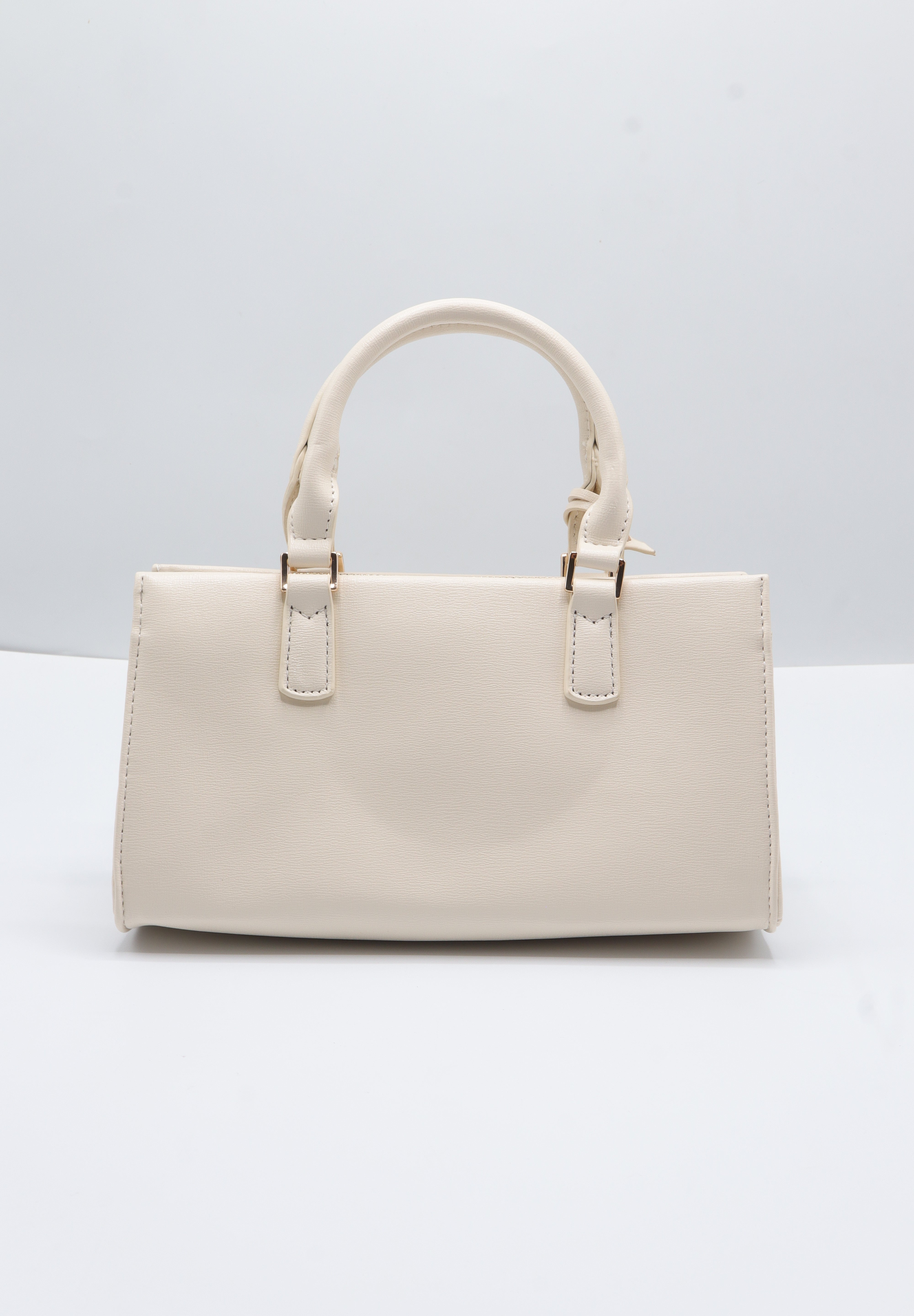 Charles & Keith City Tote | Cream White & Gold