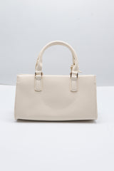 Charles & Keith City Tote | Cream White & Gold