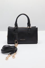 Charles & Keith City Tote | Classic Black & Gold