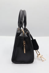Charles & Keith City Tote | Classic Black & Gold