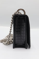 Christian Dior Diorama Bag | Black Patent Micro-Cannage