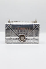 Christian Dior Diorama Bag | Metallic Silver Micro-Cannage