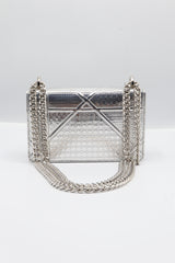 Christian Dior Diorama Bag | Metallic Silver Micro-Cannage