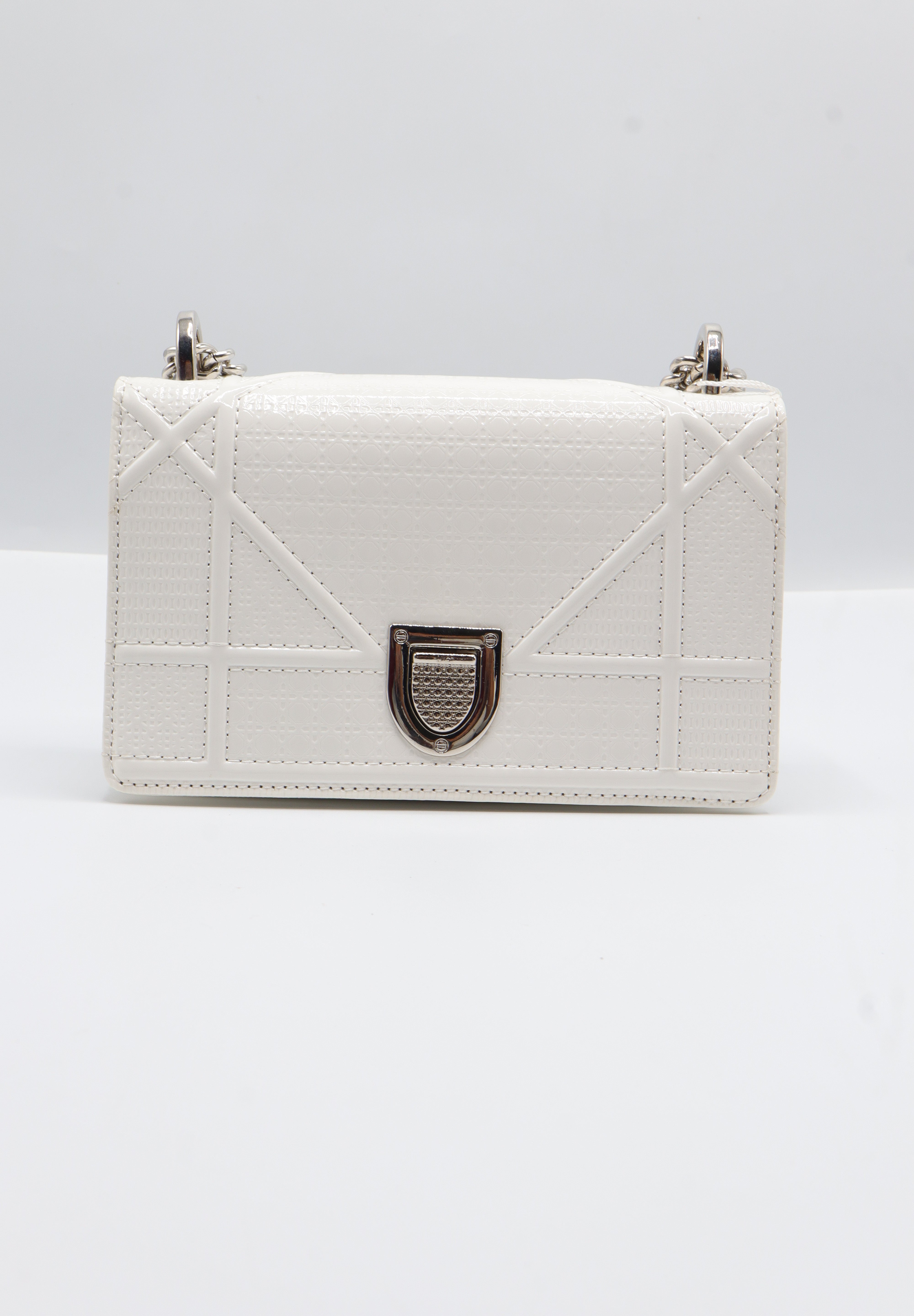 Christian Dior Diorama Bag | White Micro-Cannage