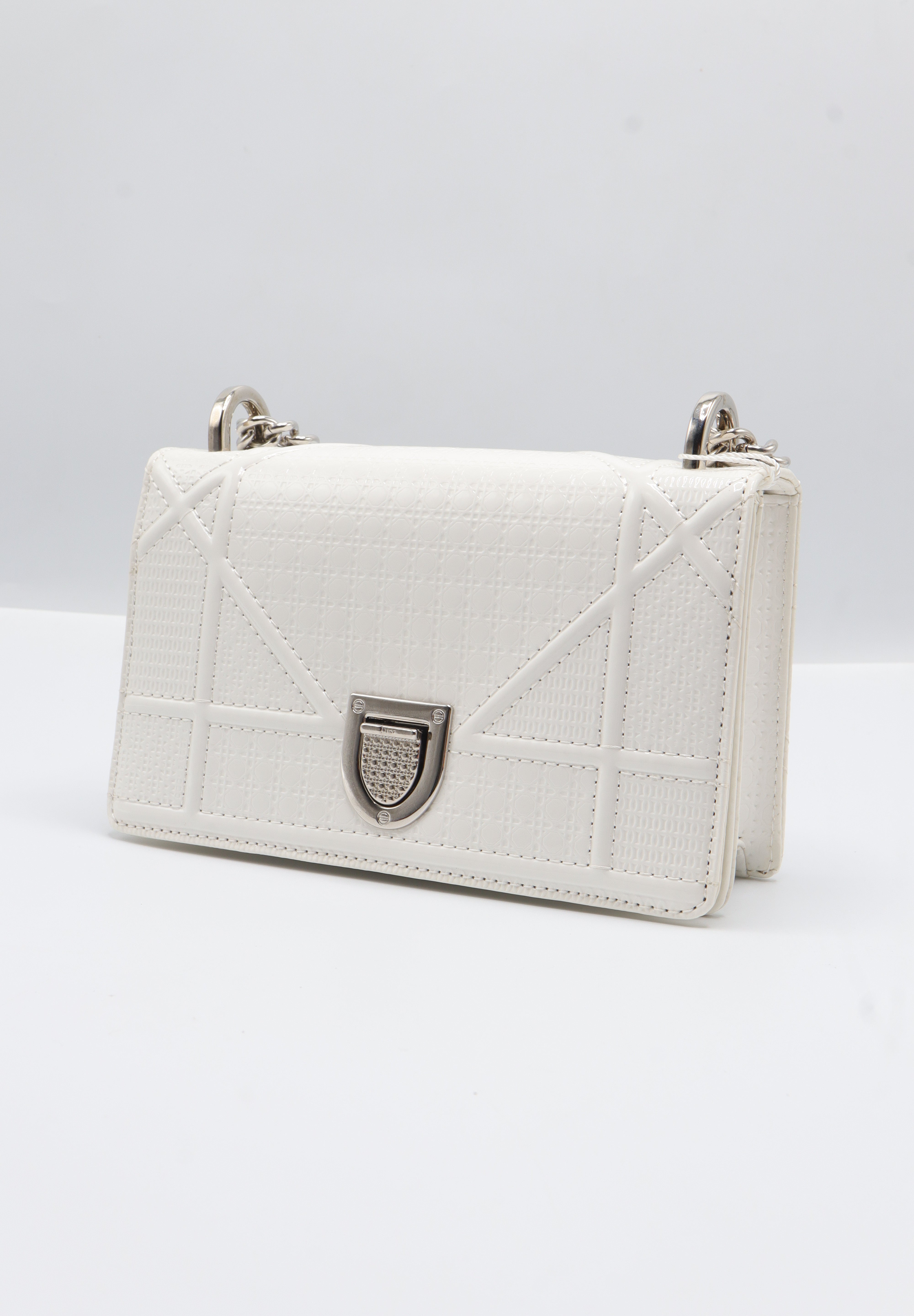 Christian Dior Diorama Bag | White Micro-Cannage