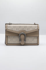 Gucci Dionysus Crystal GG Bag | Neutral Taupe Leather
