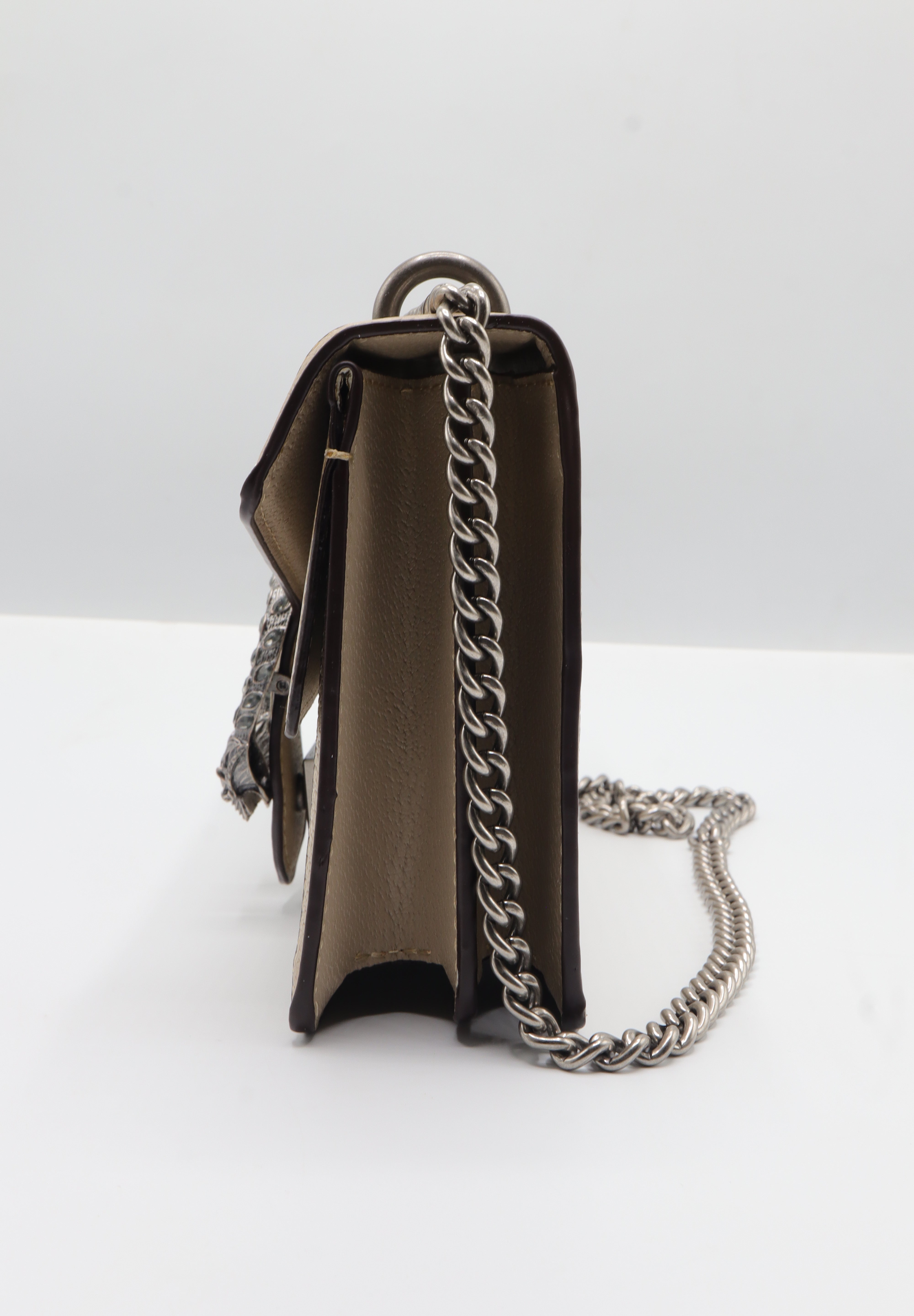 Gucci Dionysus Crystal GG Bag | Neutral Taupe Leather
