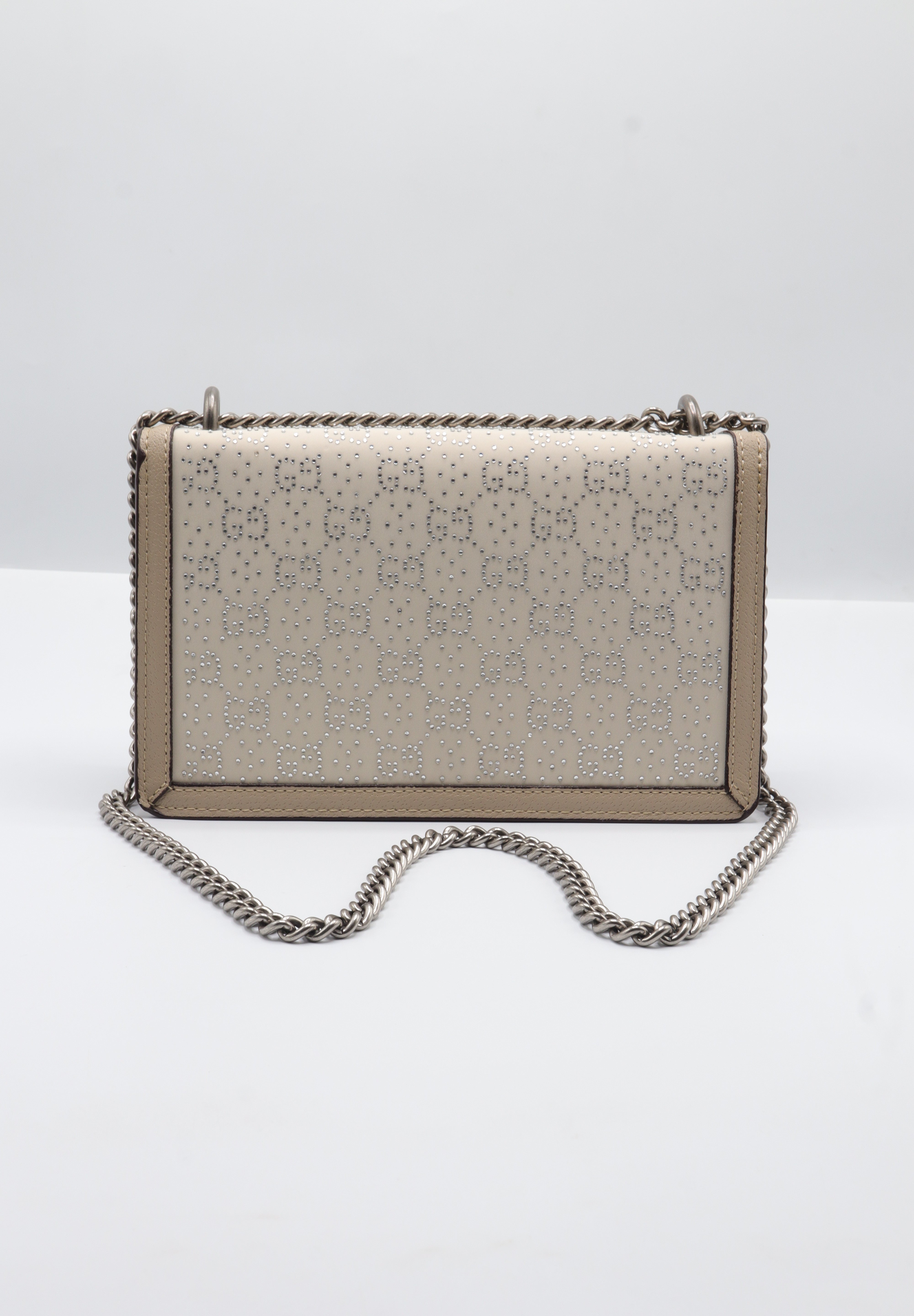 Gucci Dionysus Crystal GG Bag | Neutral Taupe Leather