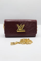 Louis Vuitton Twist Chain Wallet | Burgundy Epi Leather