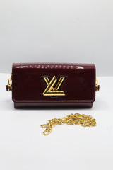 Louis Vuitton Twist Chain Wallet | Burgundy Patent Leather