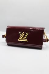 Louis Vuitton Twist Chain Wallet | Burgundy Patent Leather