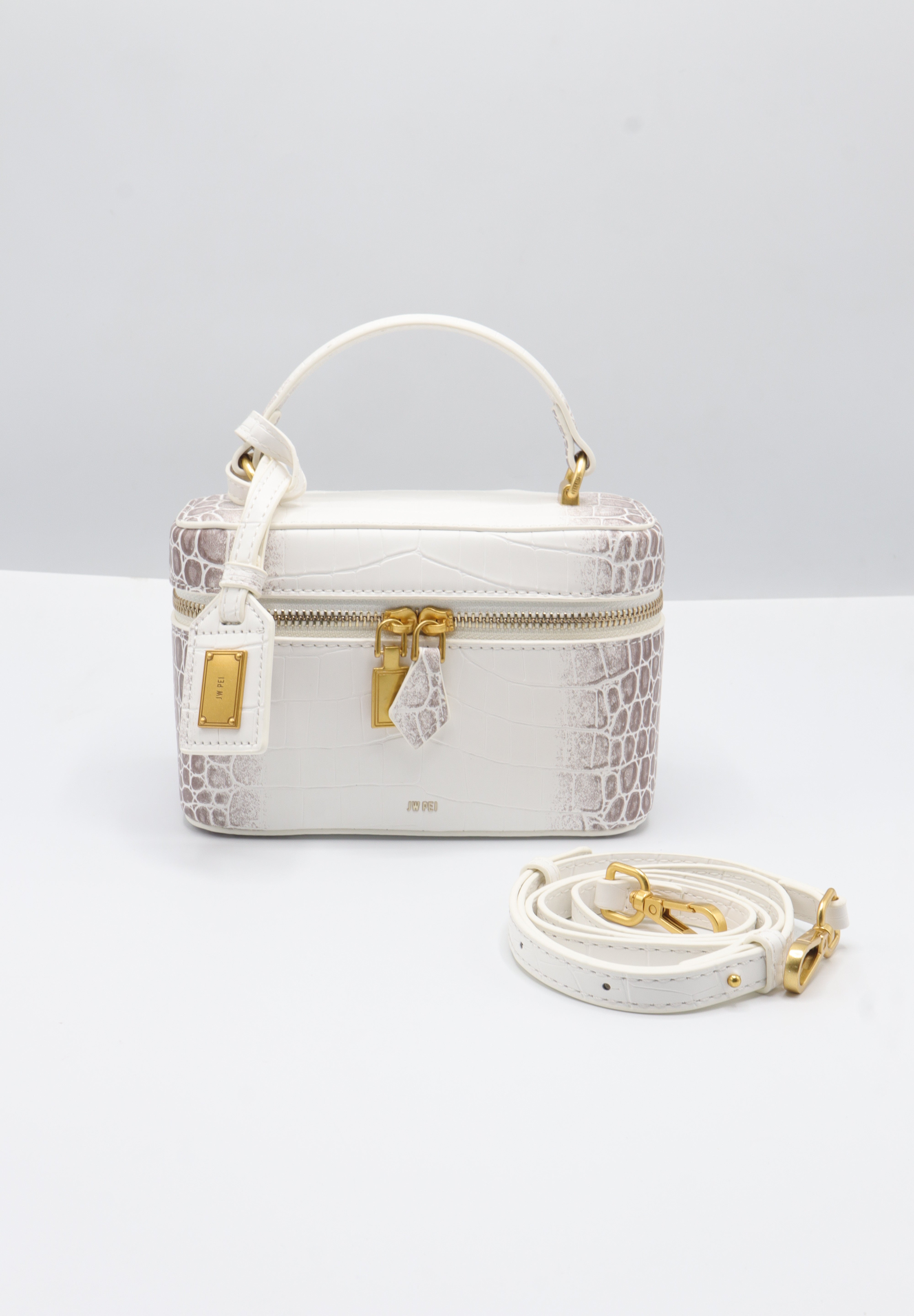 JW PEI Joy Vanity Bag | Himalaya Croc-Embossed Vegan Leather
