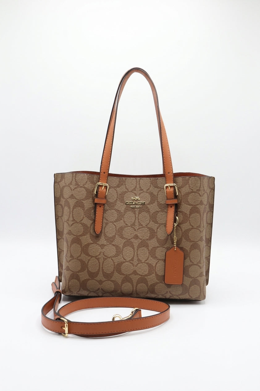 Coach Mollie Tote 25 in Signature Canvas | Khaki Saddle