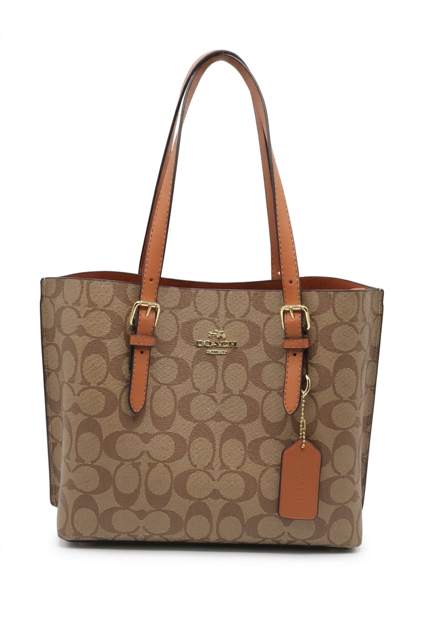 Coach Mollie Tote 25 in Signature Canvas | Khaki Saddle